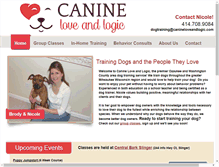 Tablet Screenshot of canineloveandlogic.com
